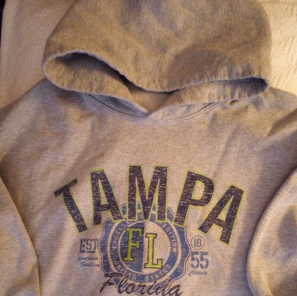 ♡🗝️ Gray Tampa Florida Hoodie
